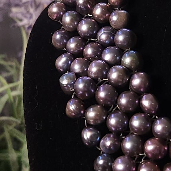 Pearl Necklace and Bracelet Set Heirloom Jewelry Natural Iridescent Real Pearls - Picture 5 of 10